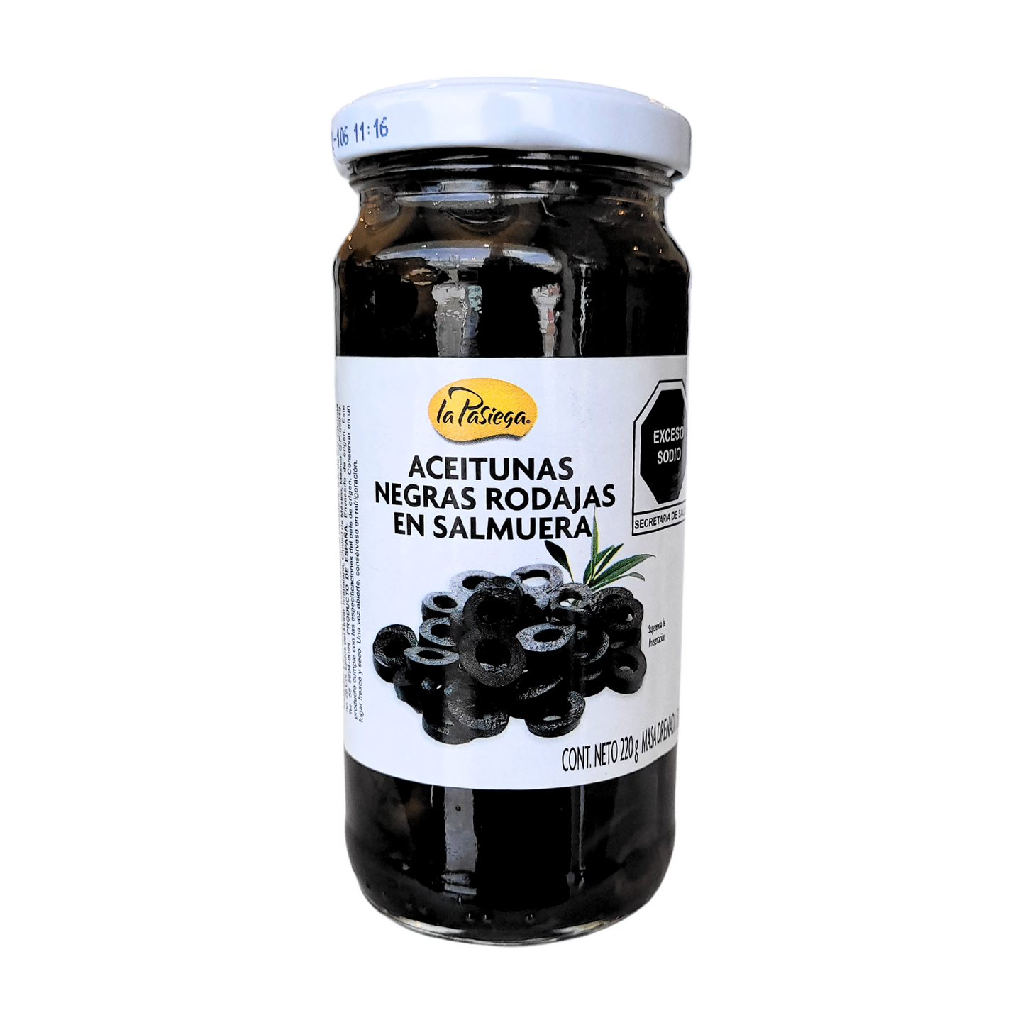 Pasiega sliced ​​black olives 220 gr