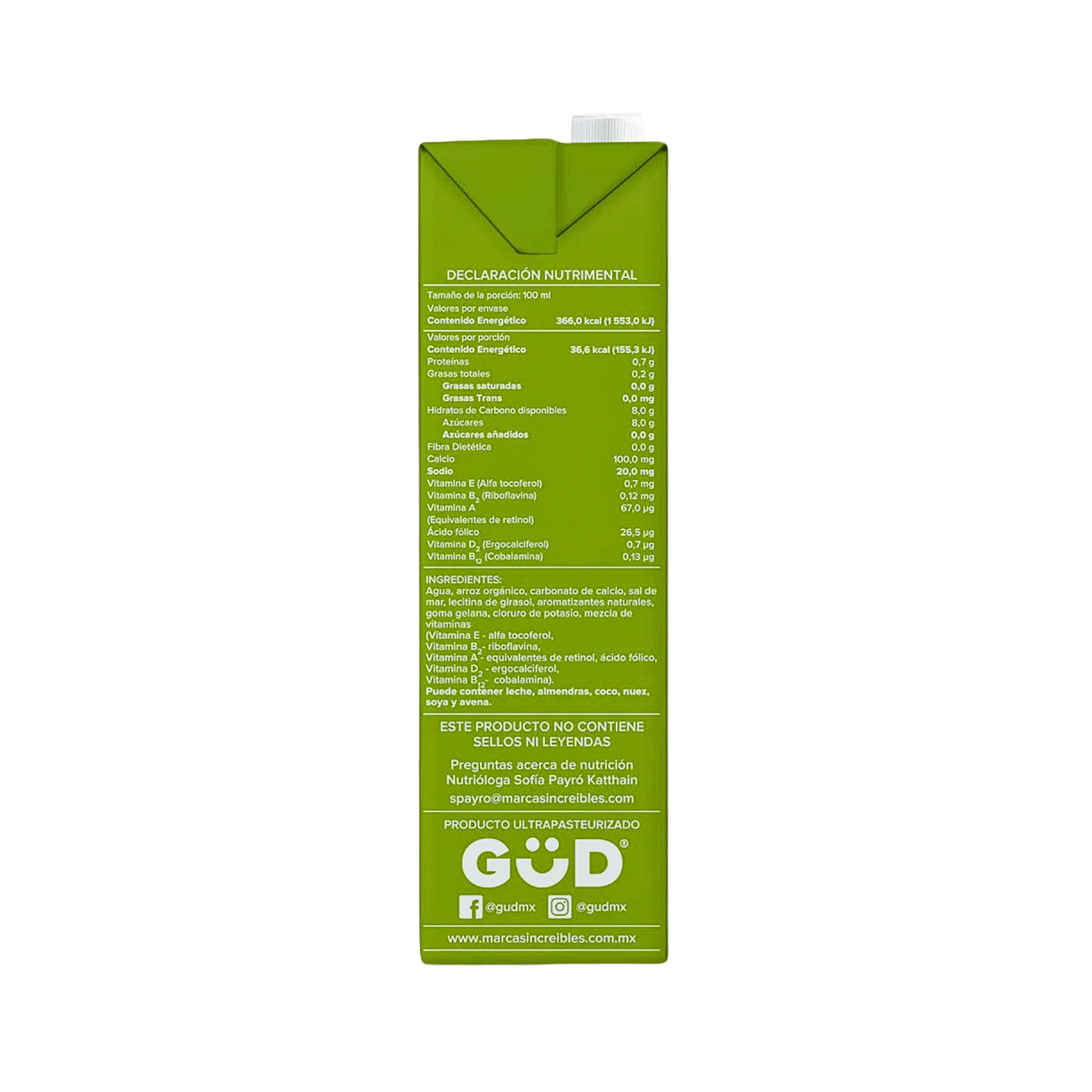 Güd sugar-free rice liquid food 1 lt slim