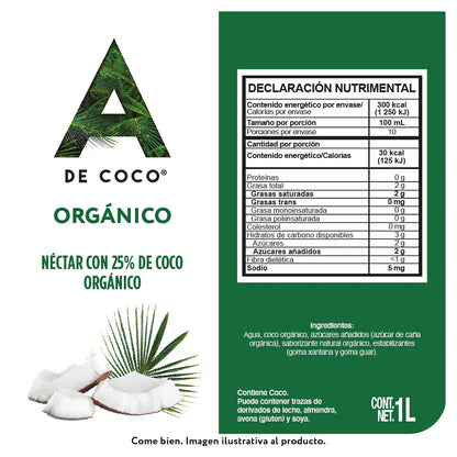 Organic Coconut Liquid Food 1L