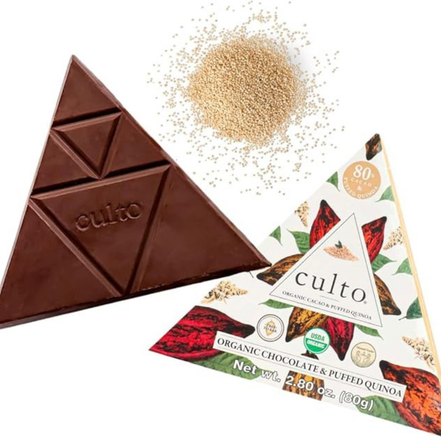 80% chocolate bar with quinoa - 80gr