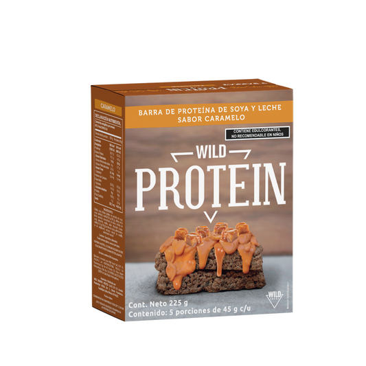 Caramel protein bar 5 pieces of 45 gr