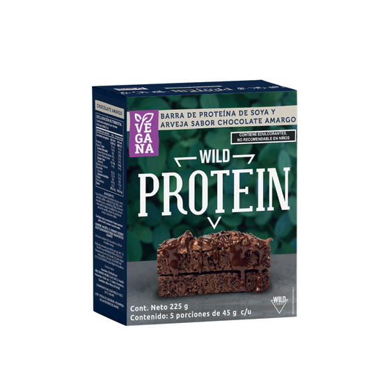 Vegan dark chocolate protein bar 5pcs of 45gr