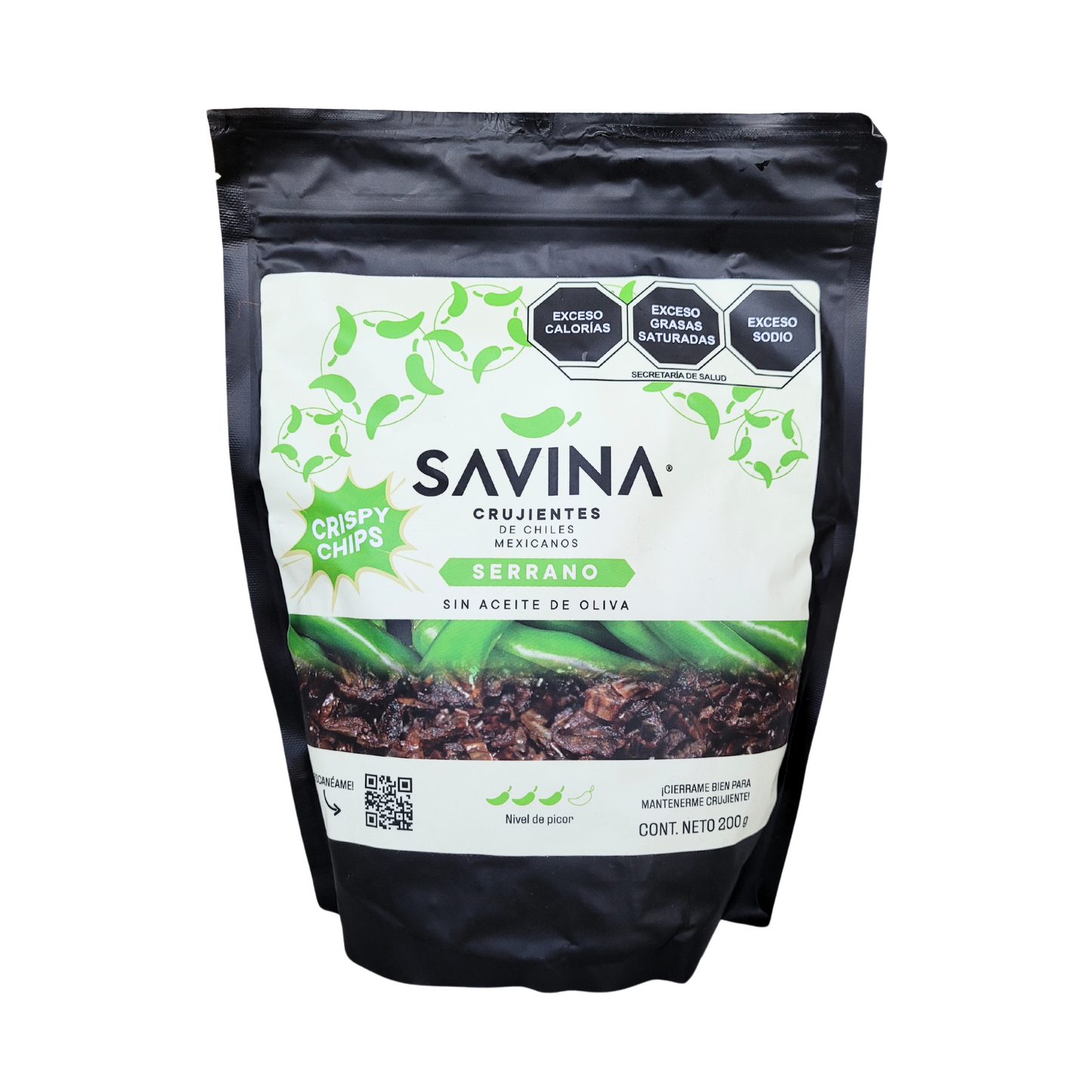 Crispy bag of savina serrano chillies 200gr