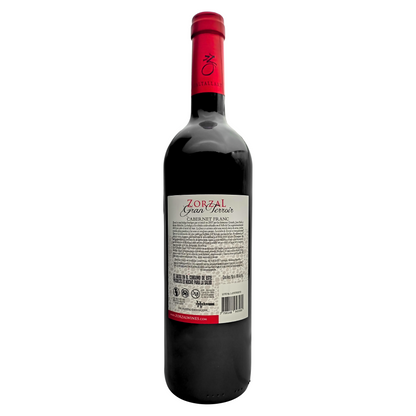 Zorzal cabernet franc grand terroir red wine 750 ml