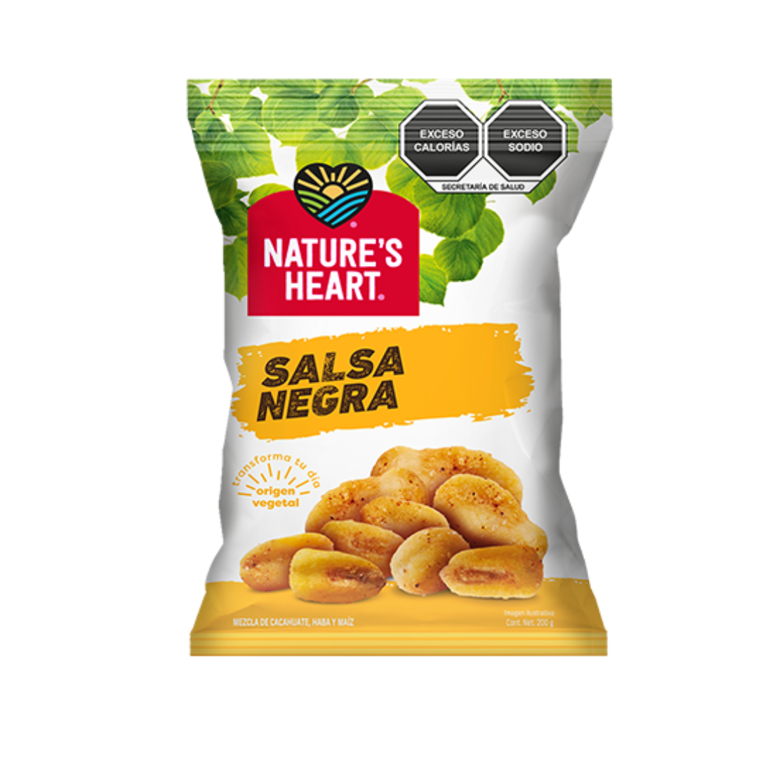 NATURE'S HEART CACAHUATES FULL FLAVOR - SALSA NEGRA 200 G