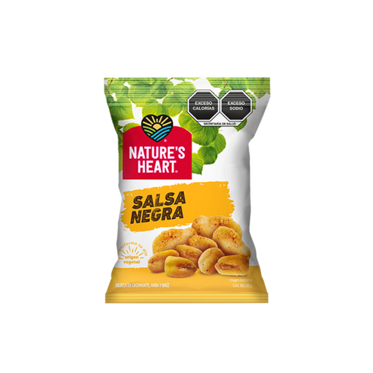 NATURE'S HEART CACAHUATES FULL FLAVOR - SALSA NEGRA 50 G