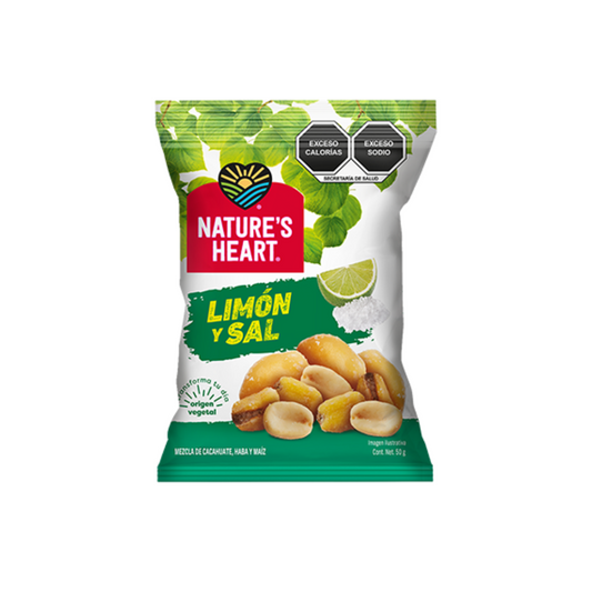 NATURE'S HEART CACAHUATES FULL FLAVOR - LIMON Y SAL 50 G