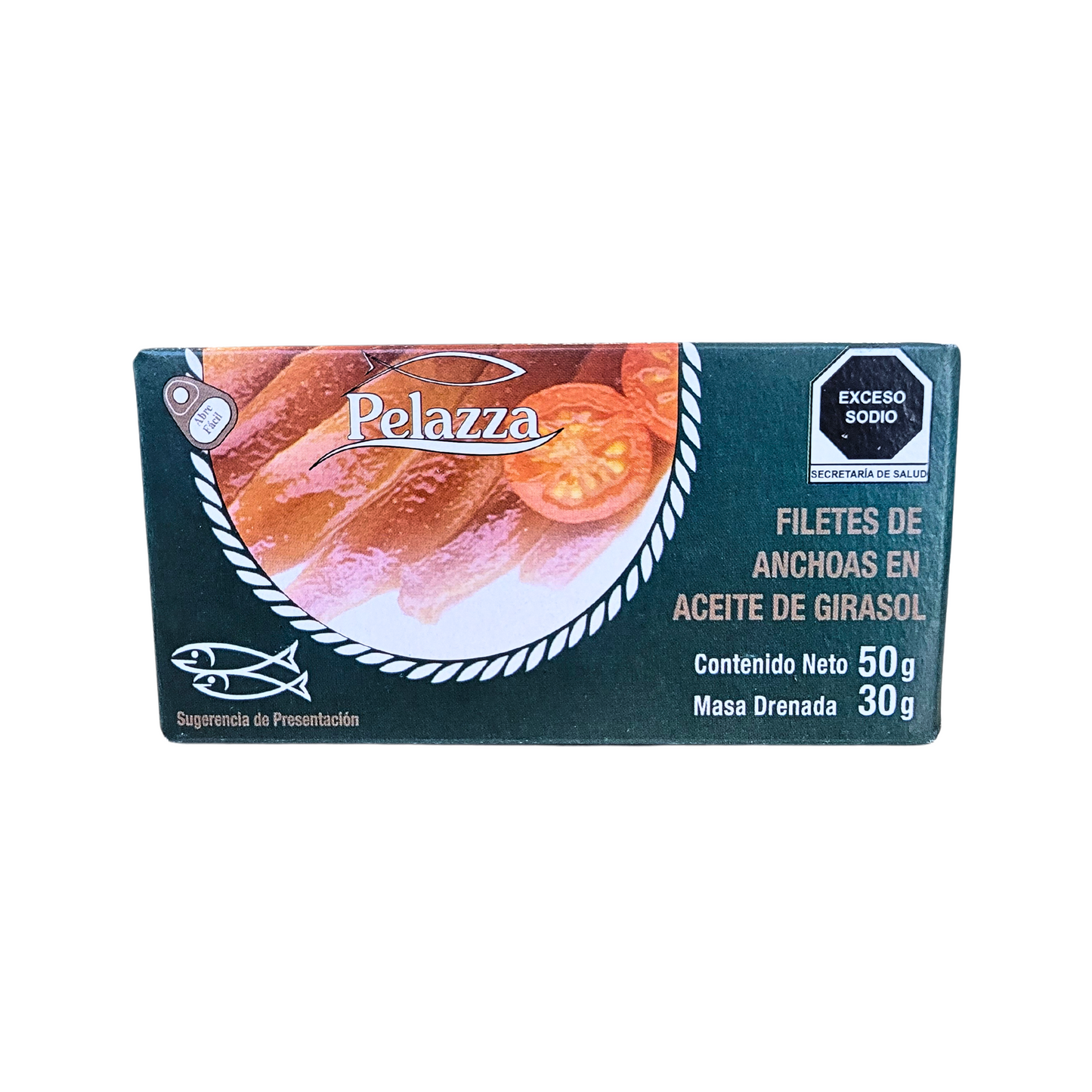 Filetes de Anchoas en aceite de girasol Pelazza 50gr