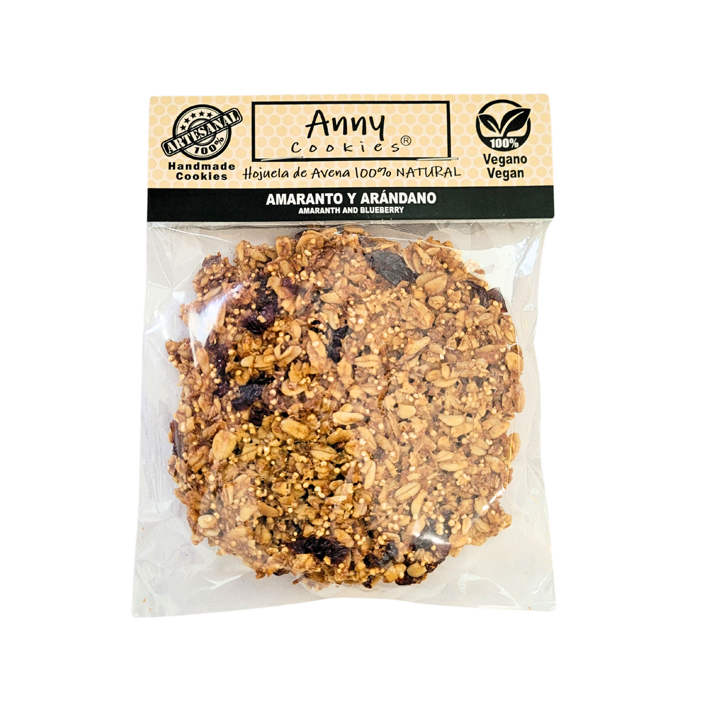 Amaranth and blueberry oatmeal cookies