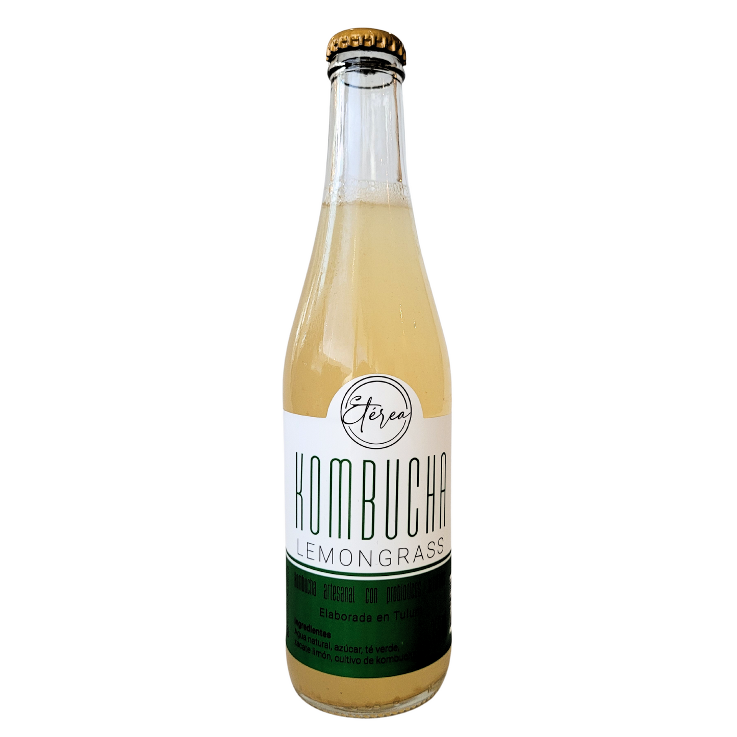 Artisanal lemongrass kombucha 355ml