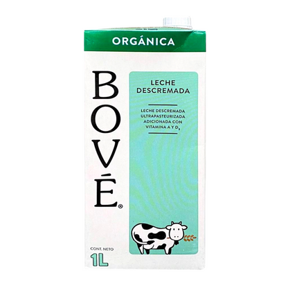 Organic skimmed milk 1 lt