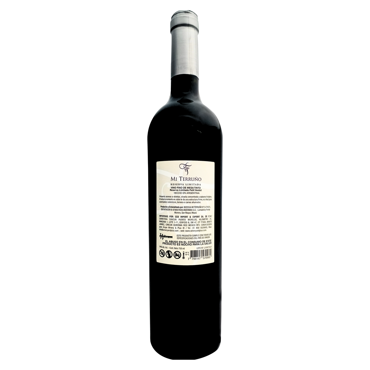 My terroir limited reserve petit verdot red wine 750 ml