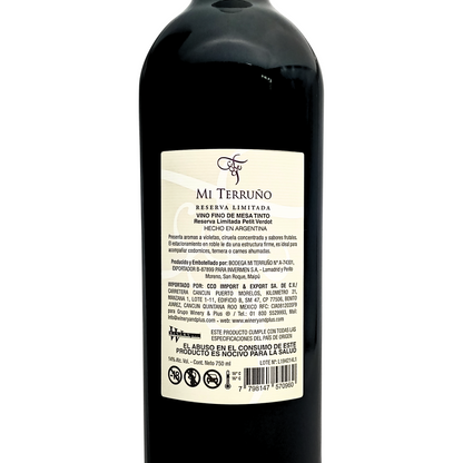 My terroir limited reserve petit verdot red wine 750 ml