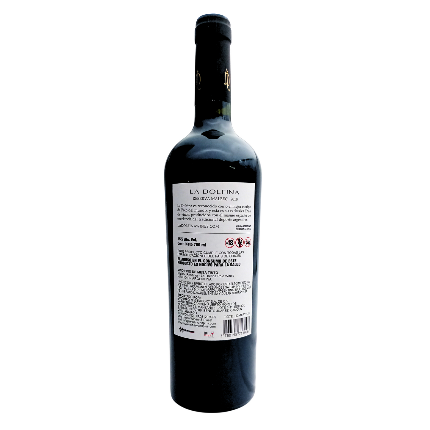 La dolfina polo wines malbec reserva red wine 750 ml