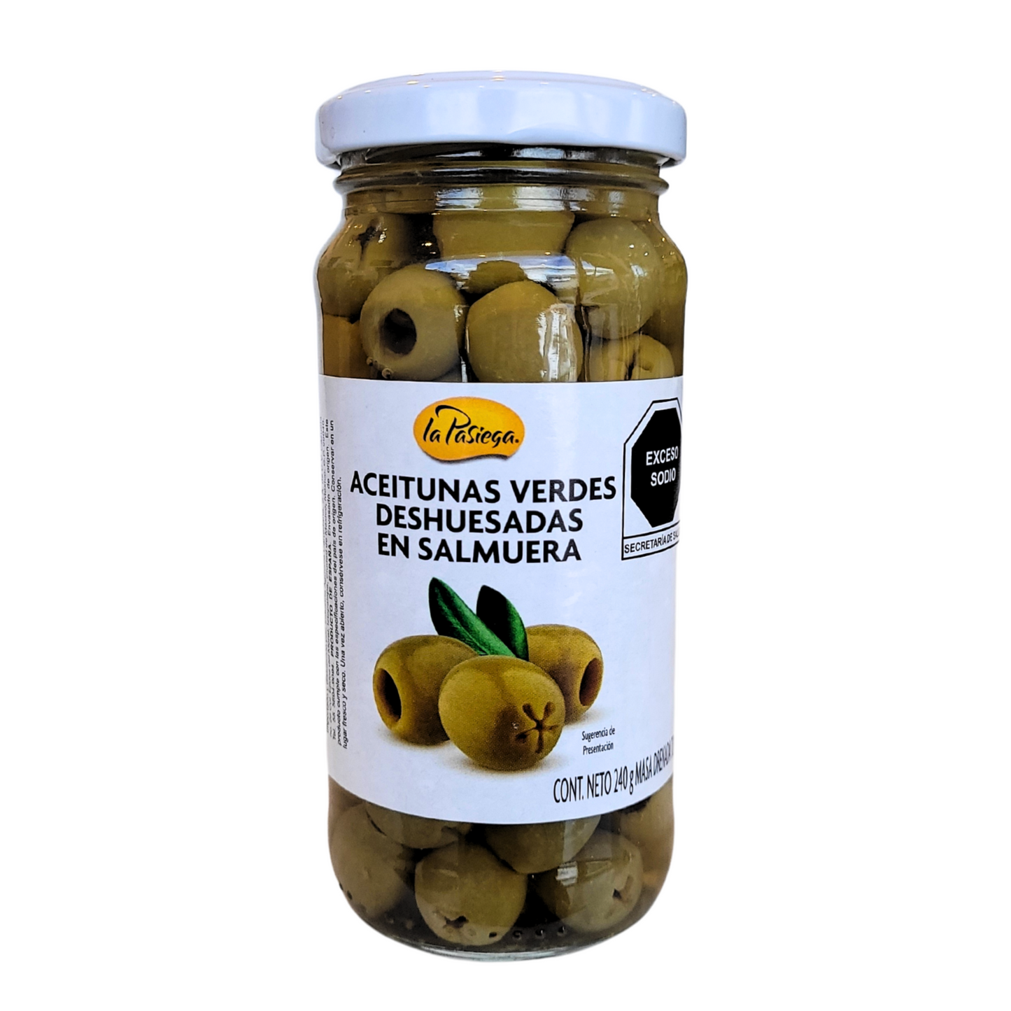 Aceituna verde sin hueso 240 gr