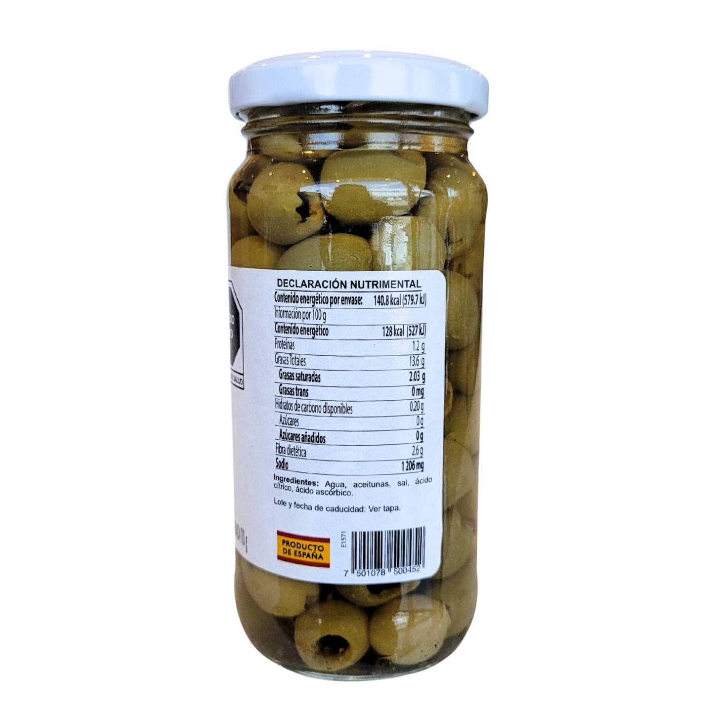 Aceituna verde sin hueso 240 gr