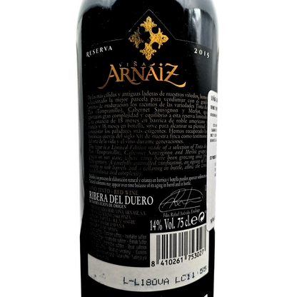 Vineyard Arnaiz Ribera del Duero Do Reserva Red Wine 750 ml