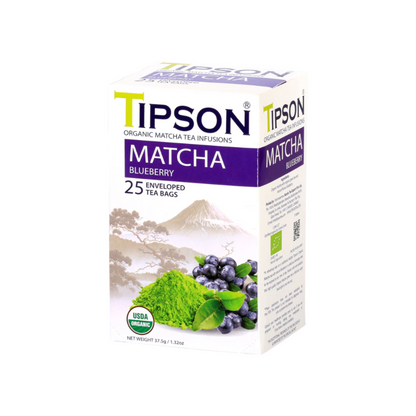 Organic matcha and blueberry infusion 25 sachets